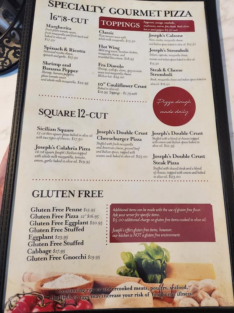 Joseph's Restaurants Menu image 4