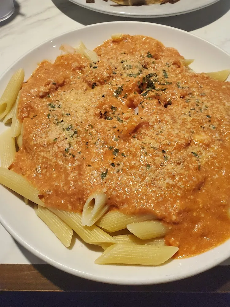 Penne Alfredo with Shrimp